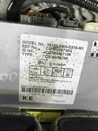 Фото запчасти Магнитола 39100-SMG-E516 Honda Civic