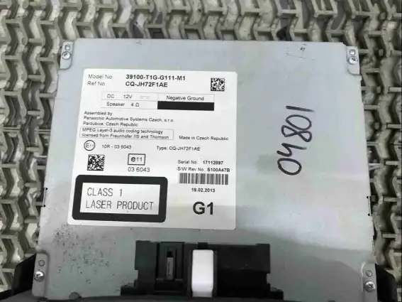Фото запчасти Магнитола 39100-T1G-G111 Honda CR-V