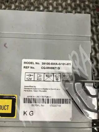Фото запчасти Магнитола 39100-SWA-G101 Honda CR-V