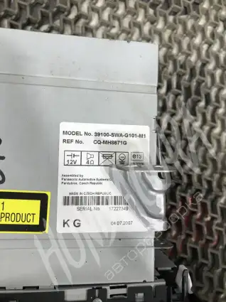 Фото запчасти Магнитола 39100-SWA-G101 Honda CR-V